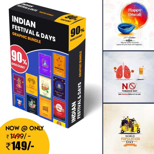 500+ INDIAN FESTIVALS CREATIVES BUNDLE + BONUS